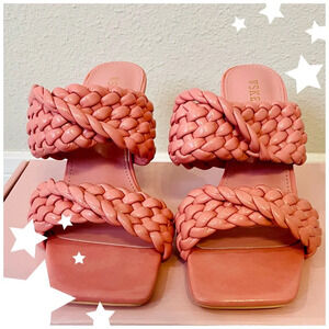 Issey Miyake Women's Pink Braided Sandals